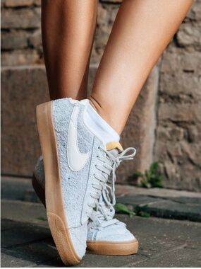 Woman's Nike Blazer Low '77 Vintage Football Grey Suede Sneakers